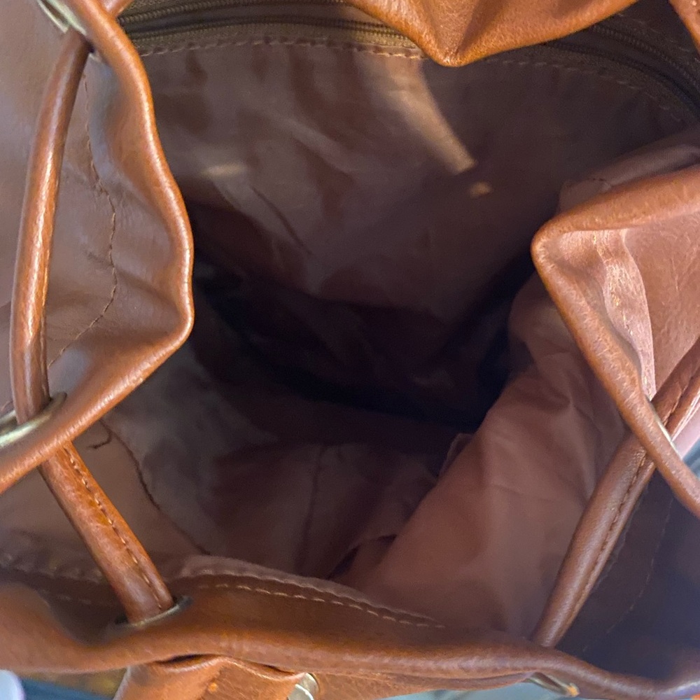 Tan Leather Backpack - Picture 2 of 3
